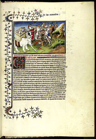 A manuscript page from 'The Travels' (Il Milione). This book had a profound influence on medieval Europe.